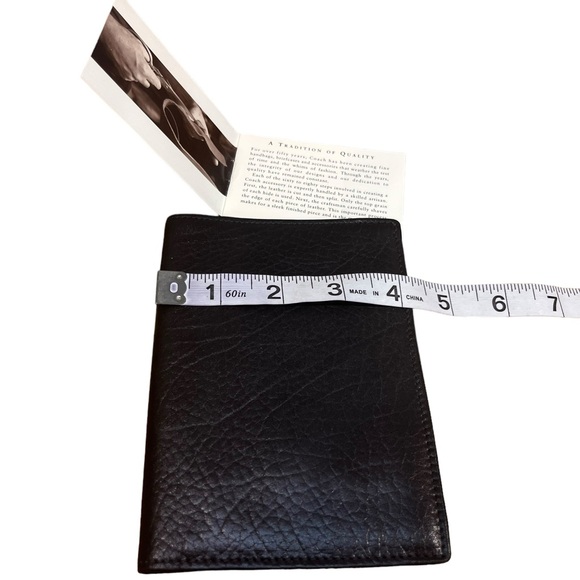 COACH Vintage Brown Leather Passport Wallet with Book - Picture 8 of 8